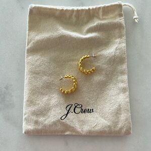 J.Crew spiral hoop earrings gold
